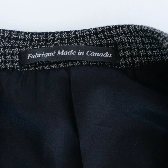 Mantles	Vintage 100% Wool Plaid Black Blazer ~ Sz 44T - Picture 5 of 12